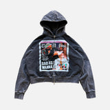 "BAD AS I WANNA BE" HOODIE - WASHED BLACK