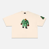 "MAD VILLAIN" CROPPED TEE - CREAM